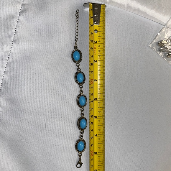 Bracelet with turquoise-coloured accents. - Picture 6 of 8